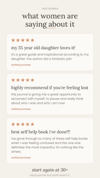 Start Again At 30+ Guided Psychology- Inspired Journal for Women